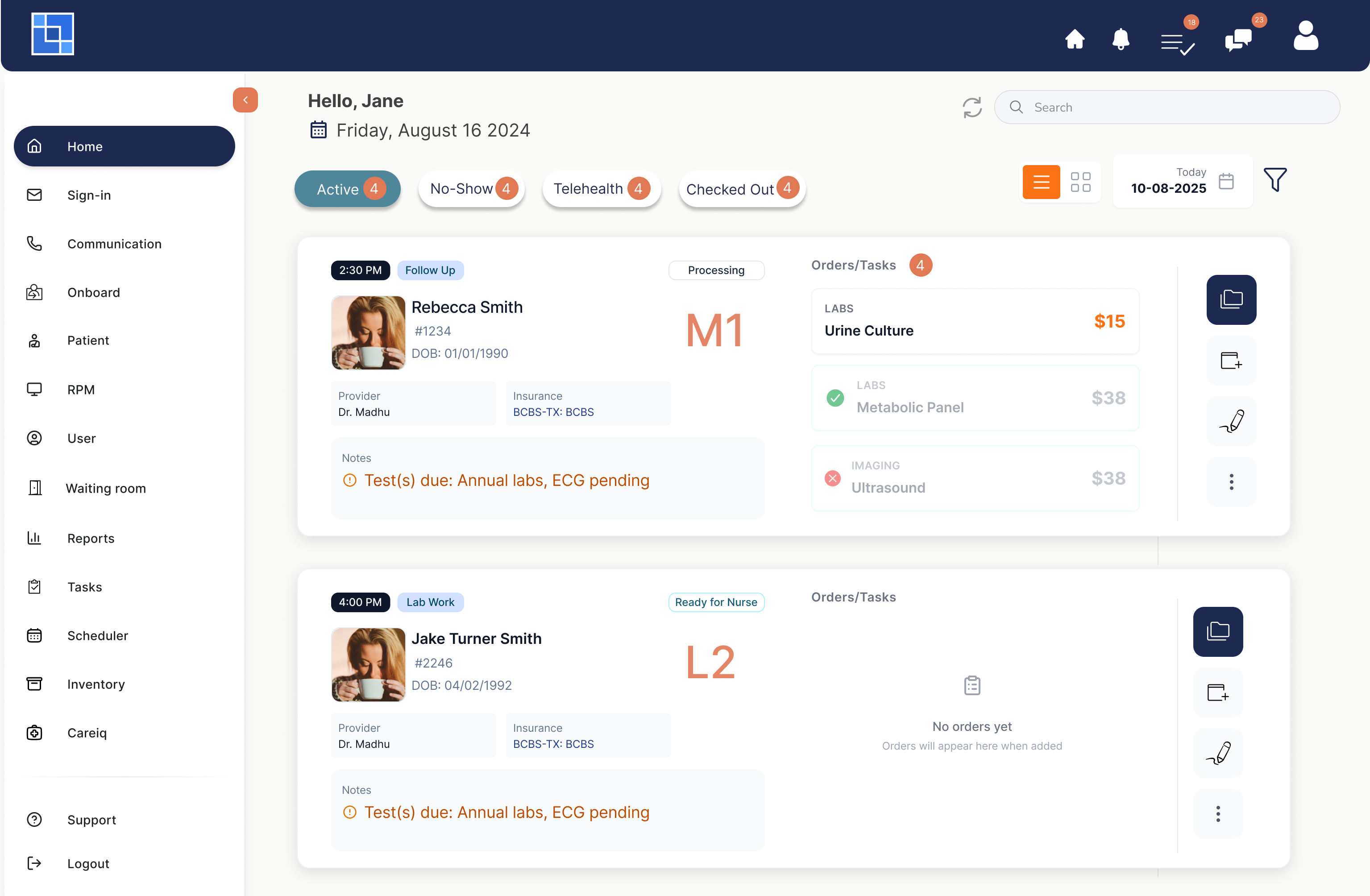 BrainyMed Dashboard Interface